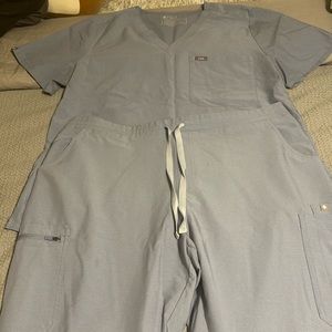 COPY - Figs Light Blue Scrub Set